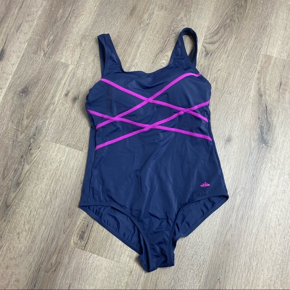 Swimsuits For All Aquabella Xtra Life one piece swimsuit Purple Fuchsia - Picture 2 of 9